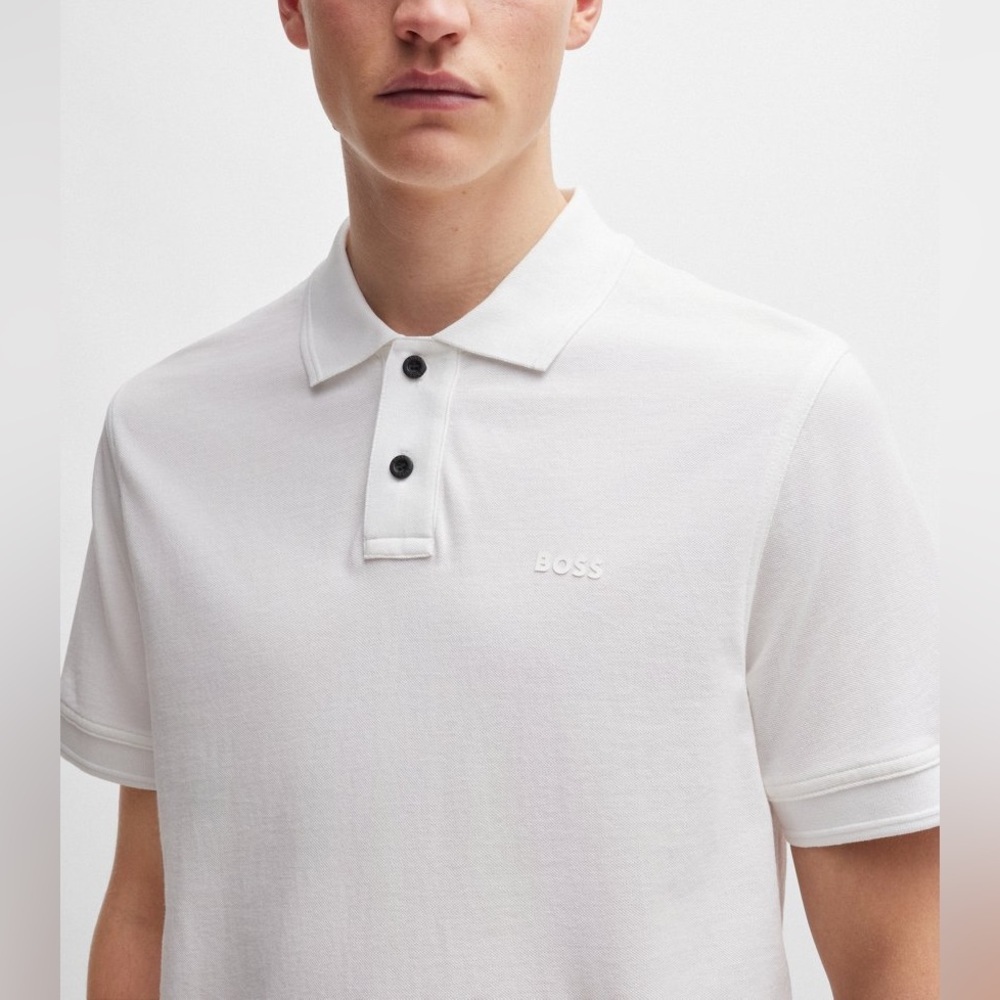 COTTON-PIQUÉ POLO SHIRT WITH LOGO PRINT
